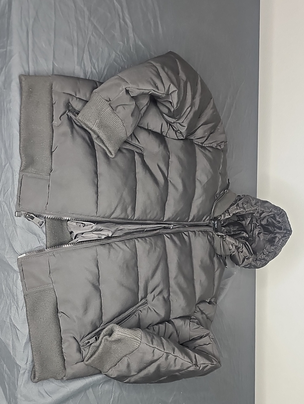 Kenneth Cole Black Quilted Puffer Jacket